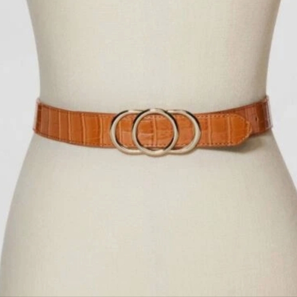 NWT • A New Day Belt XXL Triple Plaque Cognac 2882-Bi - Picture 1 of 5